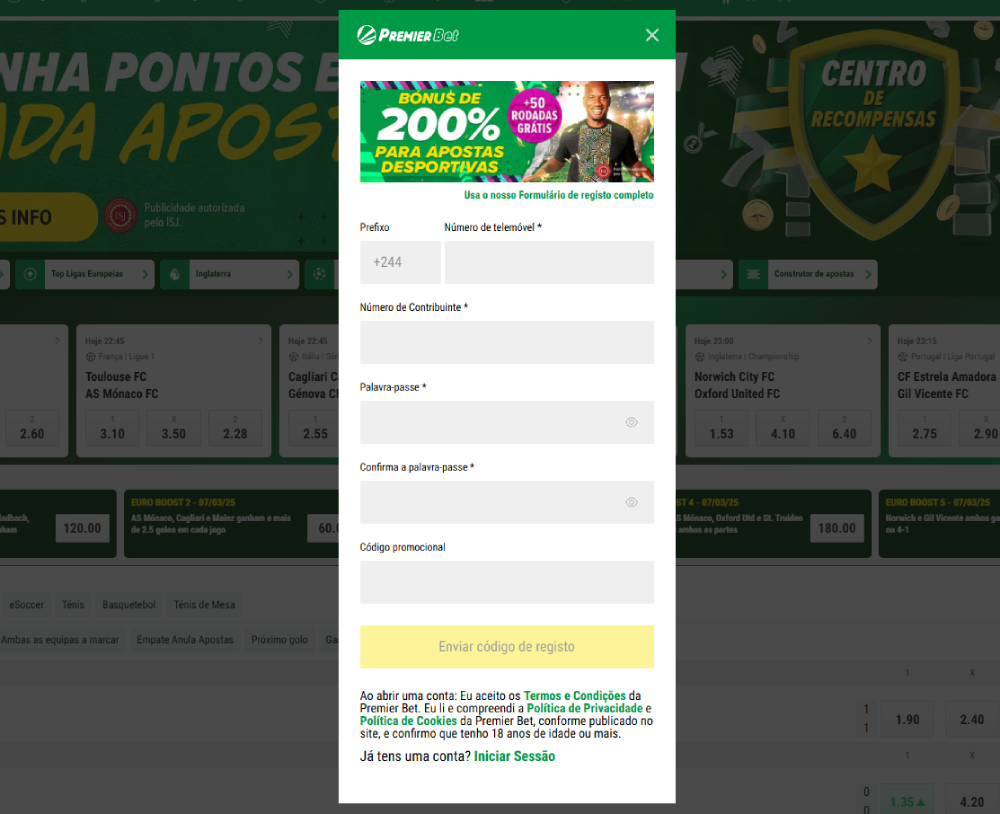 Premier Bet email