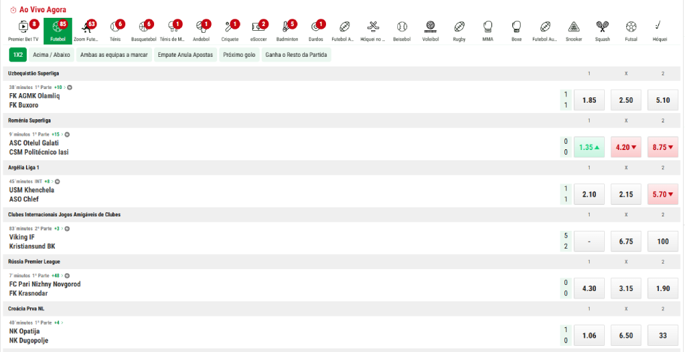 Premier Bet betting